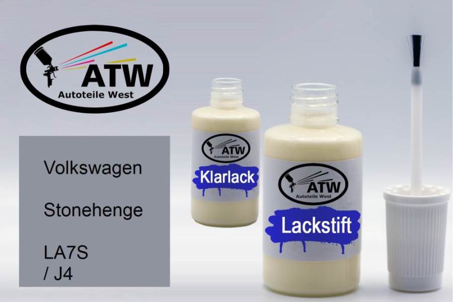 Volkswagen, Stonehenge, LA7S / J4: 20ml Lackstift + 20ml Klarlack - Set, von ATW Autoteile West.